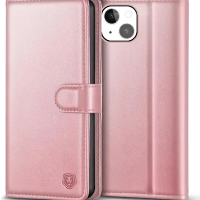 Kuafcase raamatu tüüpi kaitseümbris iPhone 14 Plus- Roosa