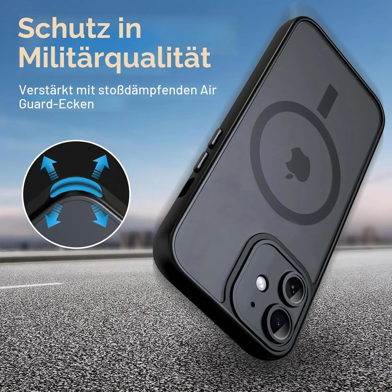 Nupcknn MagSafe ühilduvusega magnetiga kaitseümbris iPhone 12 Mini - Must - Pilt 5