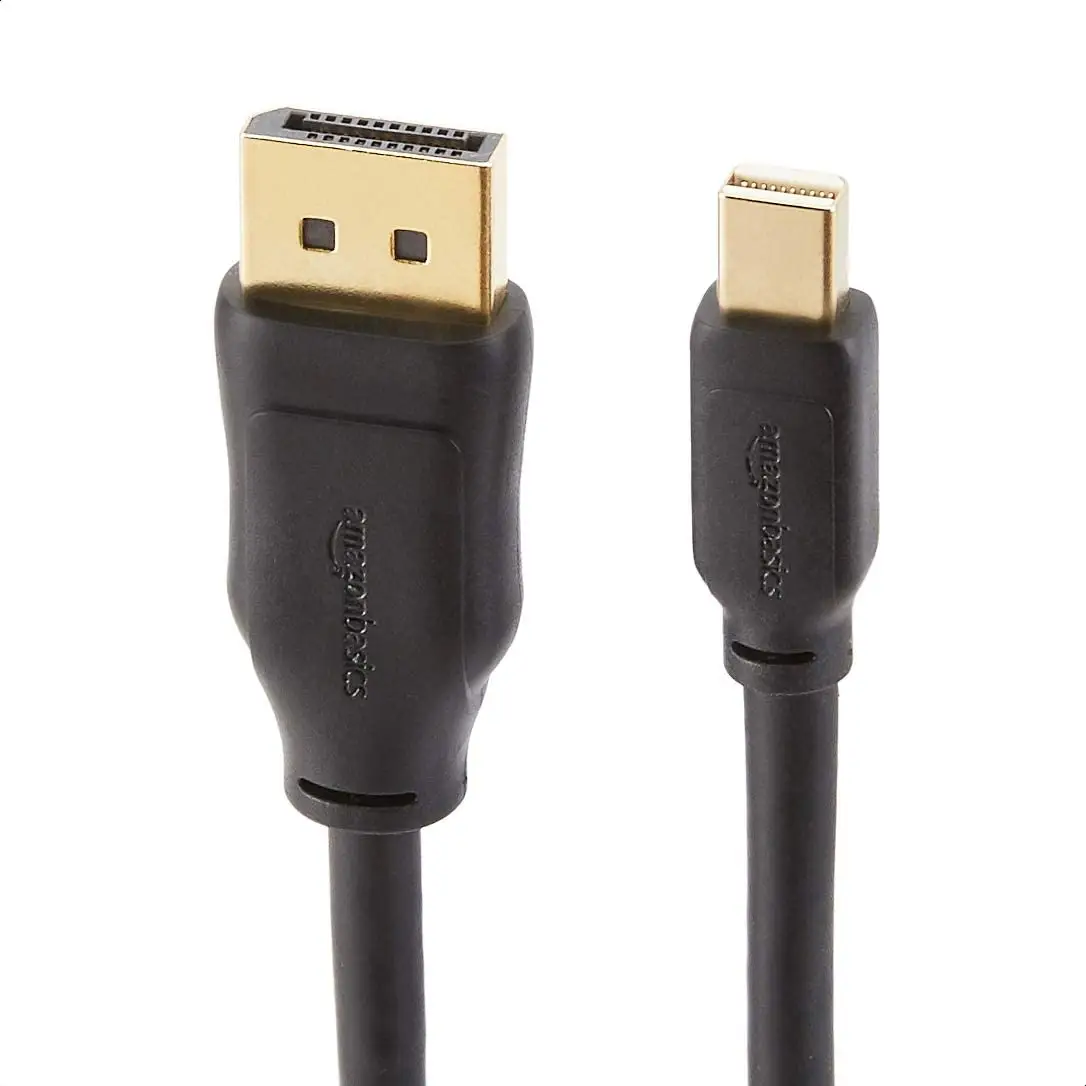Amazon Basics Mini DisplayPort -> DisplayPort kaabel (1.8m, Must) - Pilt 4
