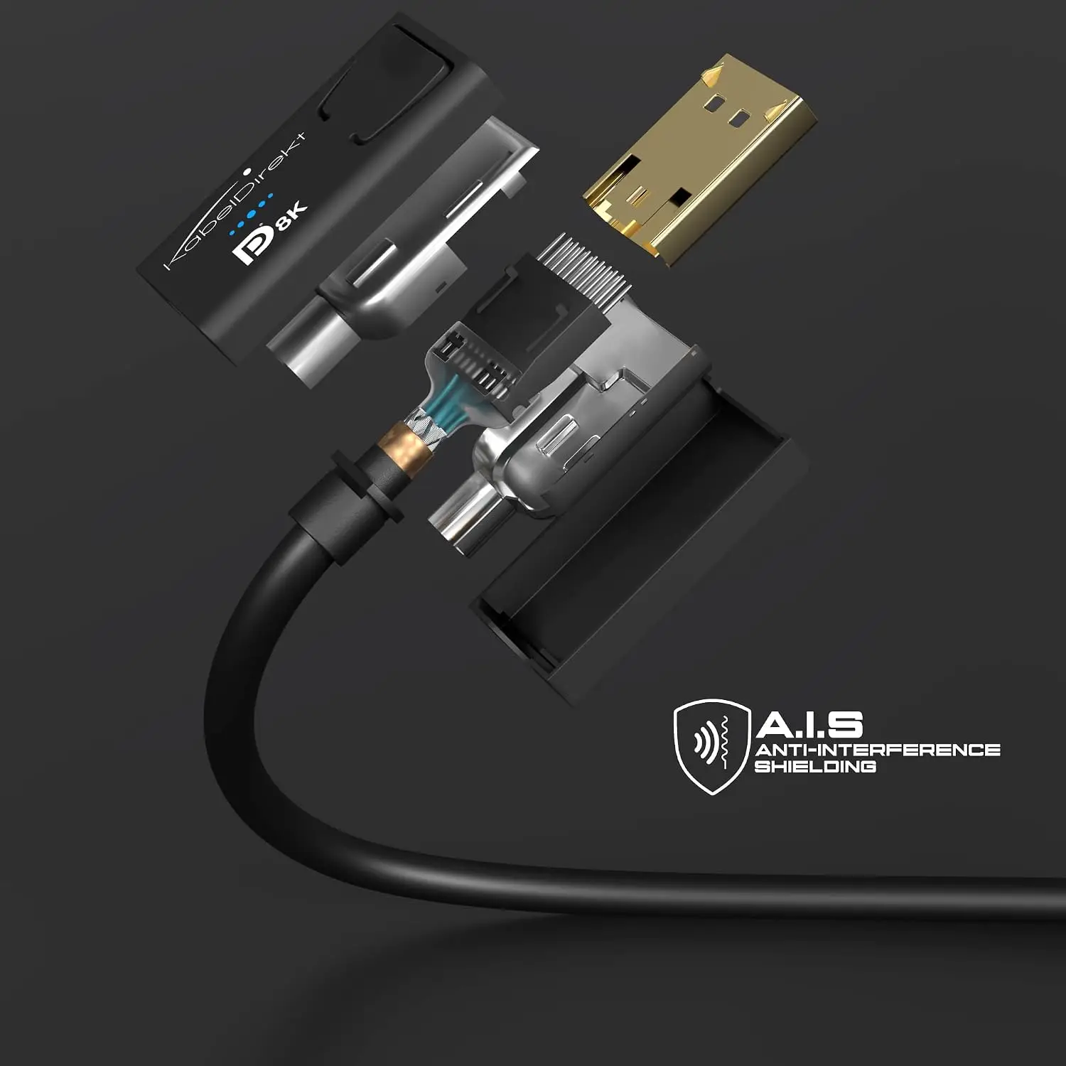 KabelDirekt 8K DisplayPort -> DP kaabel (2m, DP 1.4, 8K@60Hz / 4K@120Hz) - Pilt 4