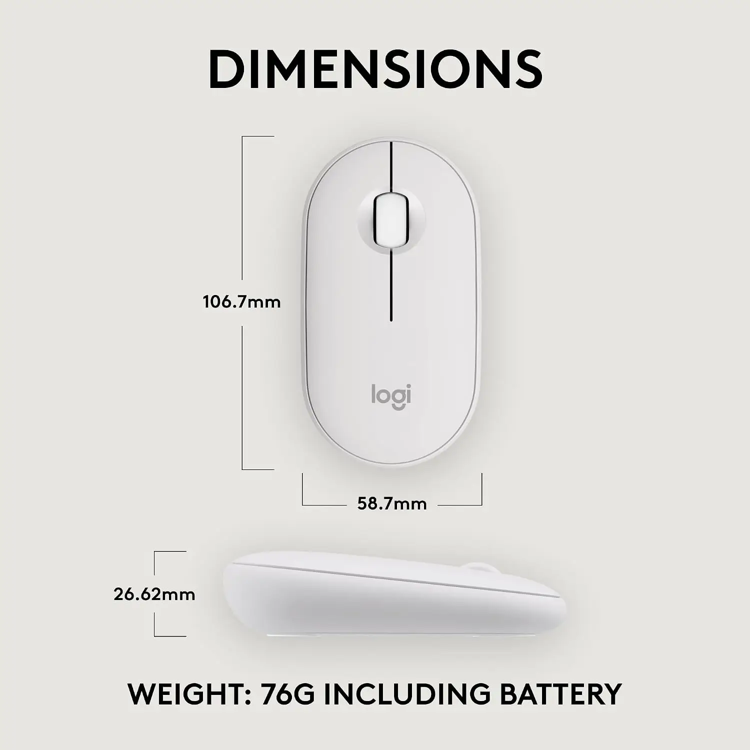 Logitech Pebble Mouse 2 M350s - Pilt 3