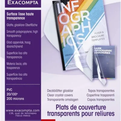 Exacompta Läbipaistvad PVC Köitekaaned A4