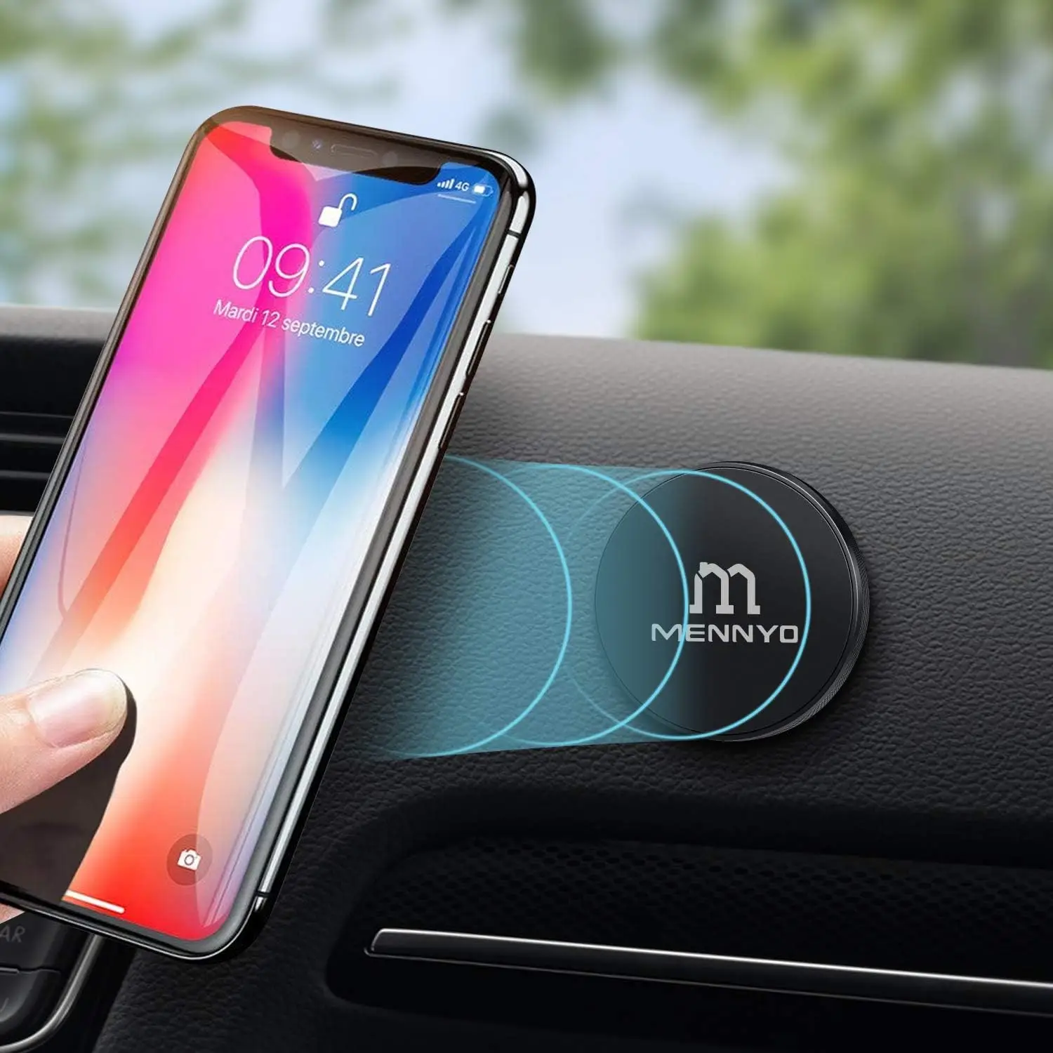 MENNYO magnetiline auto telefonihoidik+ metallplaadid - Pilt 5