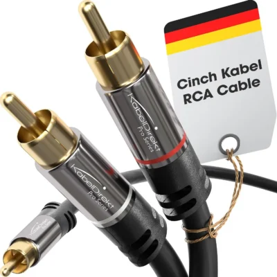 KabelDirekt koaksiaalne RCA audiokaabel (2 m, 1x RCA isane kuni 2x RCA isane)