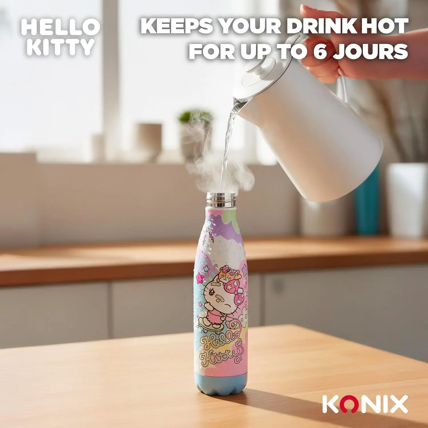 Konix Hello Kitty roostevabast terasest termospudel - Pilt 5
