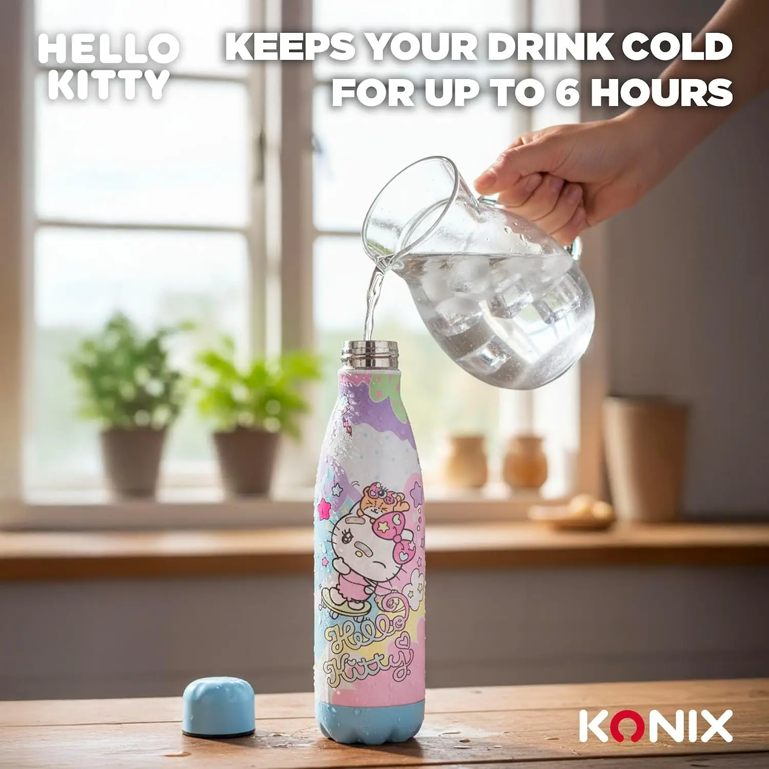 Konix Hello Kitty roostevabast terasest termospudel - Pilt 4