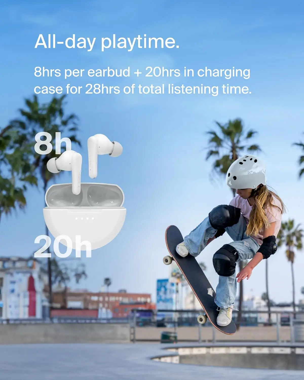 Belkin SoundForm Nano 2 laste juhtmevabad kõrvaklapid - Valge - Pilt 2