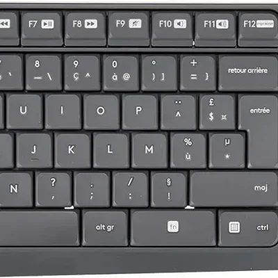 Logitech MK235 juhtmevaba klaviatuur QWERTY- Tumehall
