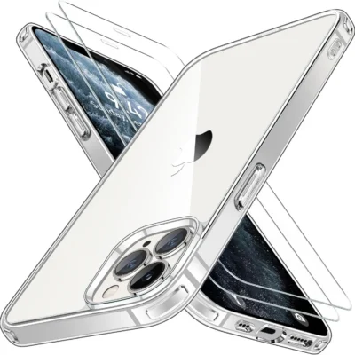 Niphabe läbipaistev kaitseümbris ja 2 ekraanikaitseklaasi iPhone 11 Pro