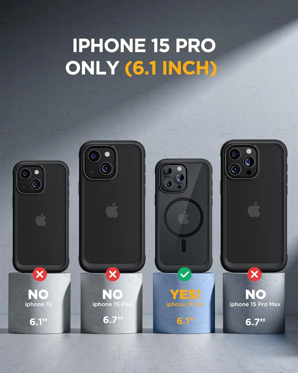 Miracase 360° Ümbris iPhone 15 Pro Telefonile - Pilt 2