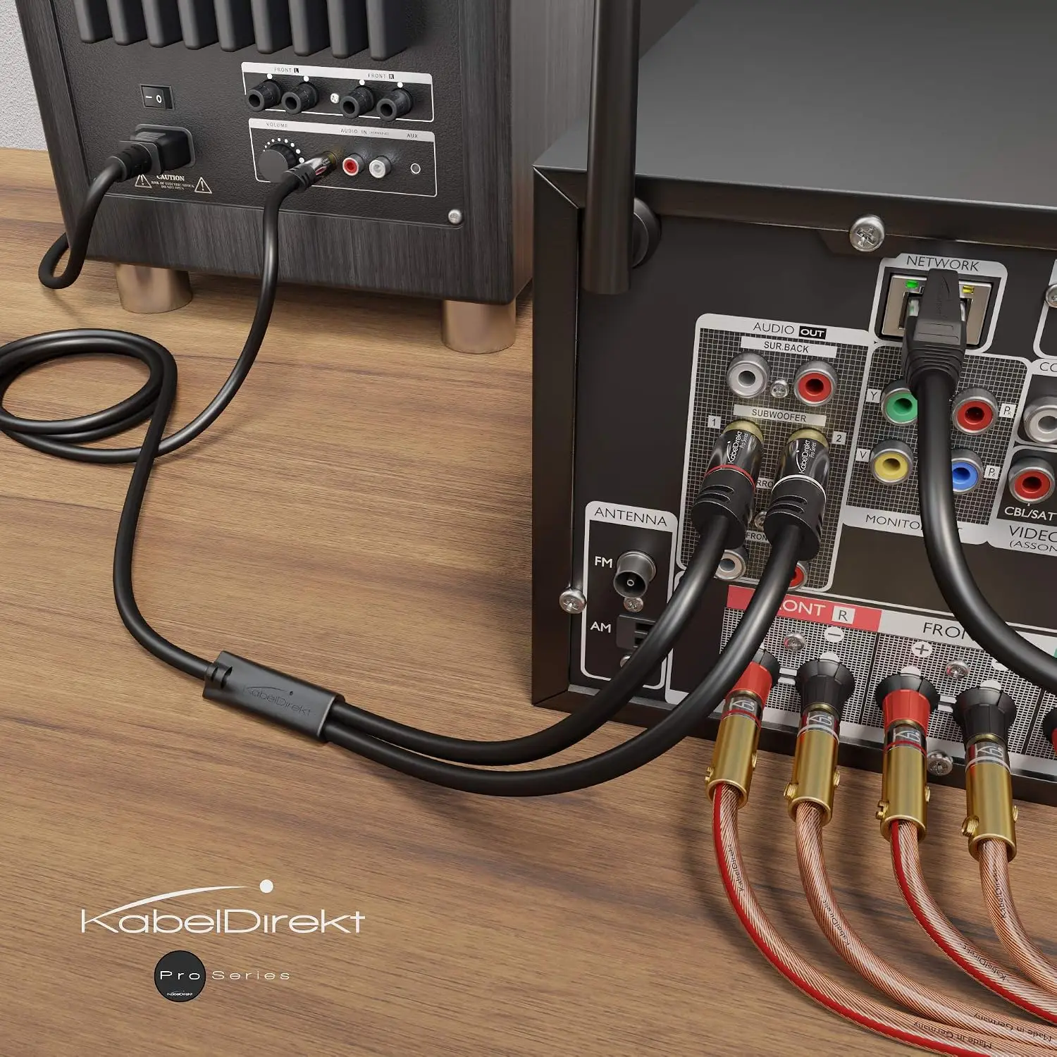 KabelDirekt koaksiaalne RCA audiokaabel (2 m, 1x RCA isane kuni 2x RCA isane) - Pilt 3