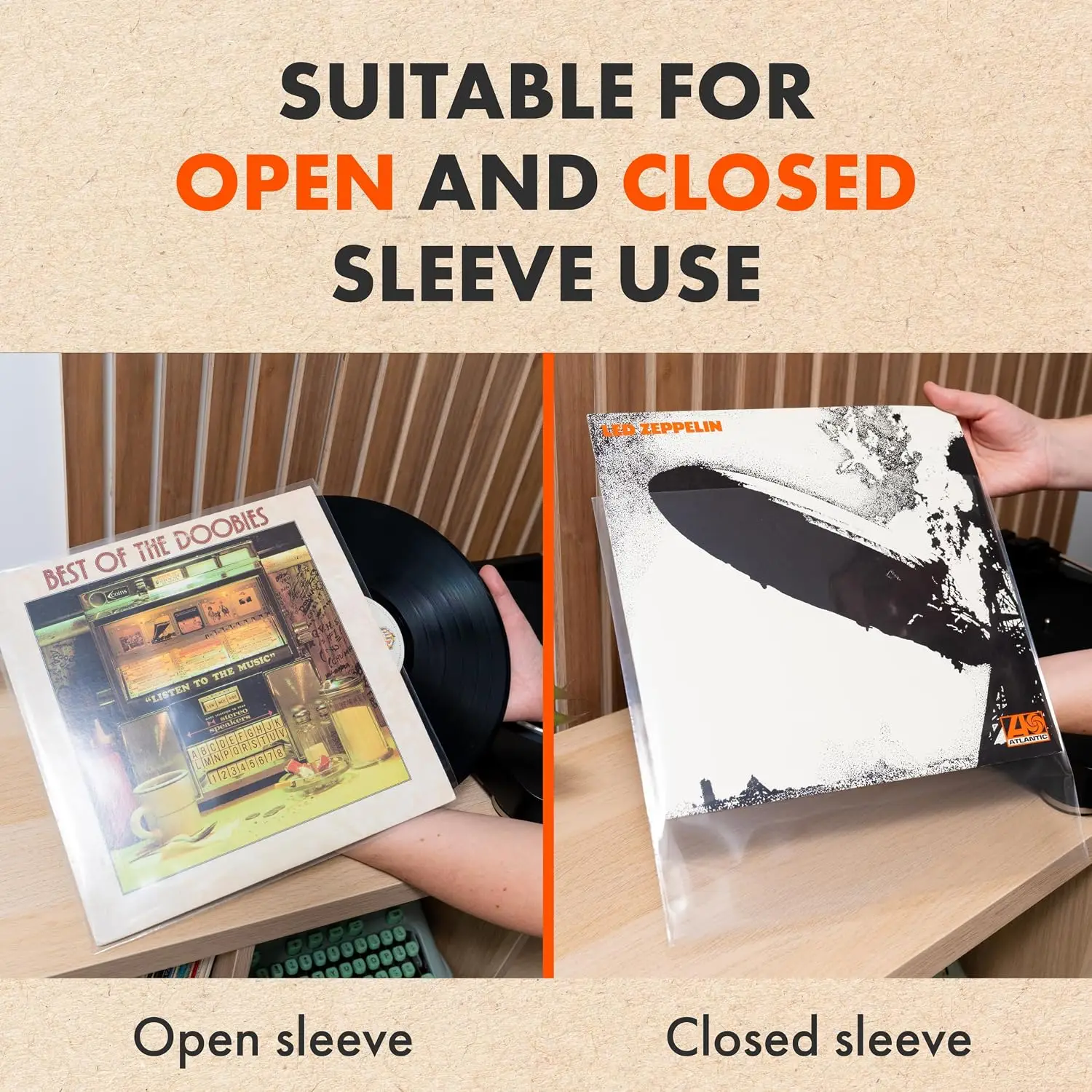 12″ LP-vinüülplaatide kaitseümbrised (100 tk pakis) - Pilt 3