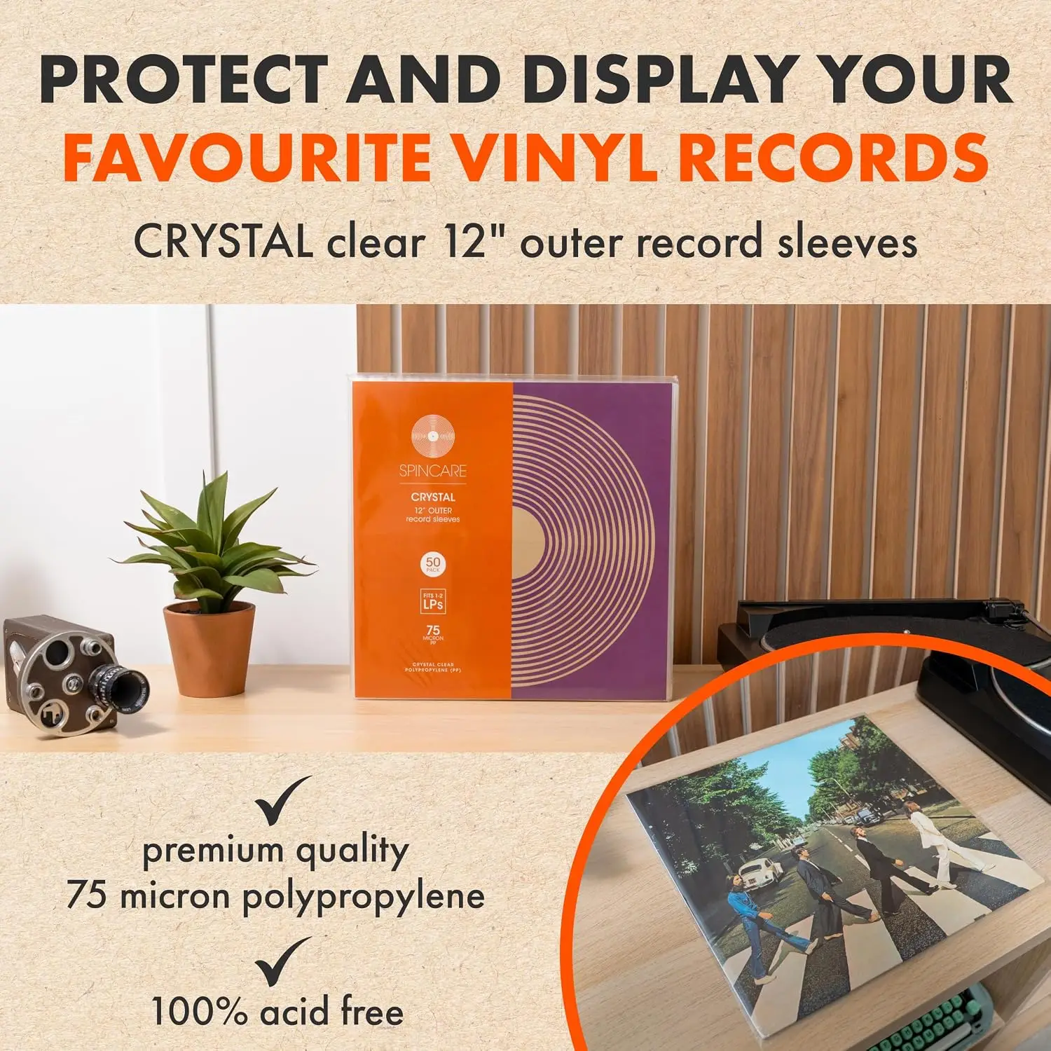 12″ LP-vinüülplaatide kaitseümbrised (100 tk pakis) - Pilt 2